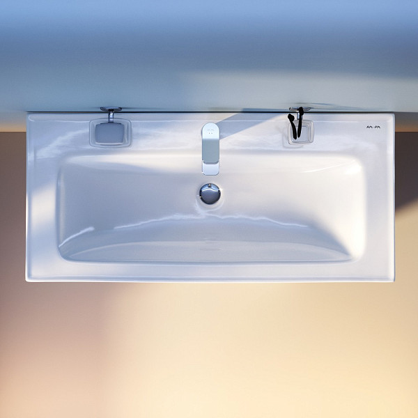 M85AWCC1002WG64 X-Joy, Раковина мебельная, керамическая, 100 см, встроенная, цвет: белый, глянец