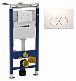 Система инсталляции для унитазов Geberit Duofix Delta Plattenbau 458.122.11.1 4 в 1 с кнопкой смыва