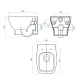 Унитаз (чаша) подвесной Santek Нео 1WH302410