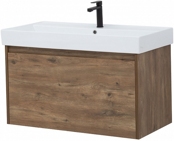 Тумба под раковину Aquanet Nova Lite 90 дуб рустикальный (1 ящик) 00249517