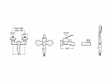 Смеситель Roca Moai для ванны-душа 5A0146C02