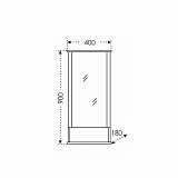 Зеркальный шкаф Вегас 40 Санта 700176