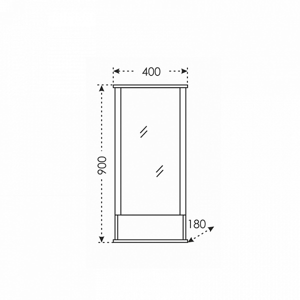 Зеркальный шкаф Вегас 40 Санта 700176