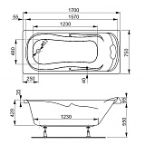 Акриловая ванна Vagnerplast Charitka 170x75 VPBA170CHA2X-04