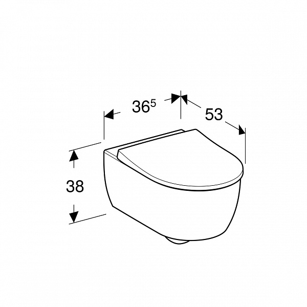 Комплект инсталляции с подвесным унитазом Geberit iCon 500.060.TC.I