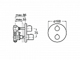 Смеситель Roca T-500 для душа скрытого монтажа 5A2B18C00