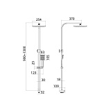 Душевой гарнитур с верхней лейкой, хром, Bild, IDDIS, BIL1FSBi76