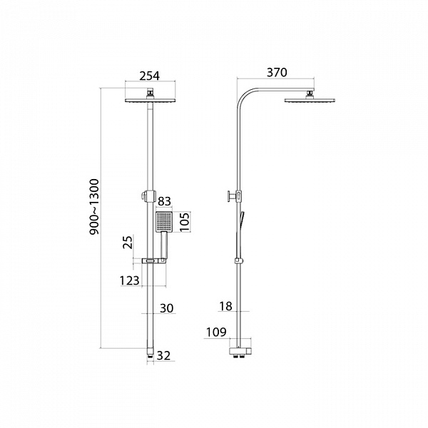 Душевой гарнитур с верхней лейкой, хром, Bild, IDDIS, BIL1FSBi76