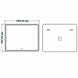 Зеркало AZARIO Adriana 1000х800 влагостойкое с подсветкой (CS00071906)