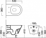 Чаша подвесного унитаза Kerama Marazzi Plaza Modern PLM.wc.02