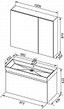 Мебель для ванной Aquanet Нью-Йорк 100 орех 00211662