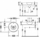 Рукомойник Duravit Bacino 0325420000