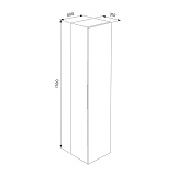 Пенал для ванной комнаты, подвесной, белый, 40 см, Mirro, IDDIS, MIR4000i97