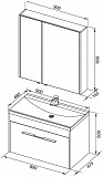 Мебель для ванной Aquanet Августа 90 белый (ручка хром) 00287685