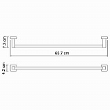 Держатель полотенец одинарный Wasserkraft Lippe K-6530