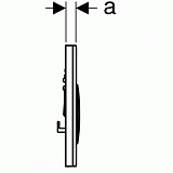 Клавиша смыва Geberit Sigma 21 115.884.SJ.1 черный, хром глянец