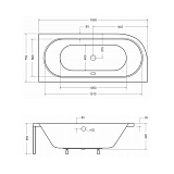 Акриловая ванна Besco Avita 170x75 WAV-170-NP Правая