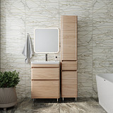 Тумба напольная Style line Атлантика 60, Люкс ясень перламутр, под раковину, PLUS