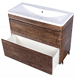 Тумба напольная Style line Атлантика 100, Люкс старое дерево, под раковину, PLUS