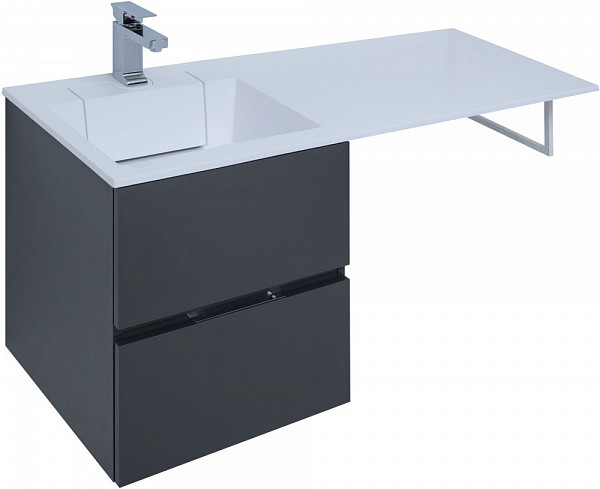 Тумба под раковину Aquanet Алвита 48 серый антрацит 00243662
