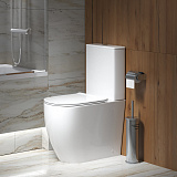 Унитаз Style GR-4473S (655*365*920) напольный БЕЗОБОДКОВЫЙ с ВЫСОКОЙ ЧАШЕЙ 48 см, 2 места