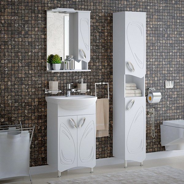 Зеркало-шкаф Corozo Лидер 50/С белый SD-00000293