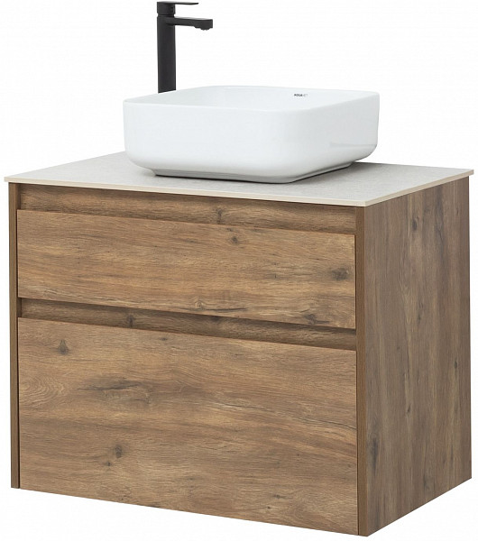 Тумба под раковину Aquanet Nova Lite 75 дуб рустикальный (2 ящика) 00249515