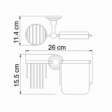 Держатель туалетной бумаги и освежителя Wasserkraft Ammer K-7059