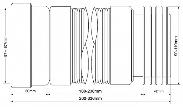 Гофра для унитаза McAlpine MRWC-F20R