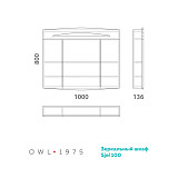 Зеркальный шкаф Sjel 100