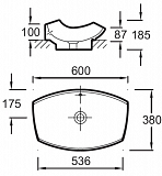Раковина Jacob Delafon Leaf 60х38 E1186-00