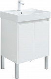 Тумба под раковину Aquanet Nova Lite 60 белый глянец (2 дверцы) 00298847