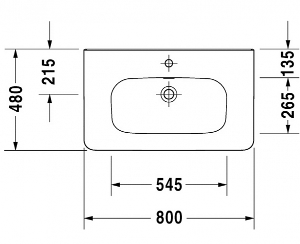 Раковина Duravit DuraStyle 232080