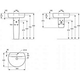Раковина Ideal Standard Connect Sphere 50 см E7895MA