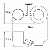 Держатель стакана и мыльницы Wasserkraft Rhein K-6226