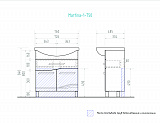Тумба под раковину VIGO Martina 75 см tn.MAR.STI.75.2D.1Y