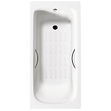 Ванна чугунная Delice Fort 2000х850 с отверстиями под ручки и антискользящим покрытием