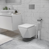 Унитаз GR-4481 Cristal (520*360*350) подвесной БЕЗОБОДКОВЫЙ с толстой крышкой