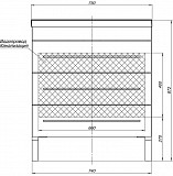 Тумба с раковиной Aquanet Верона 75 белый (напольная 3 ящика) 00287671