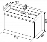 Тумба с раковиной Aquanet Нью-Йорк 100 орех 00213937