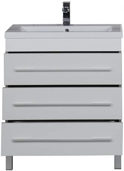 Тумба под раковину Aquanet Верона 75 белый (напольная 3 ящика) 00178254