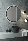 Зеркало Континент "Planet black Led" D 800 с бесконтактным сенсором