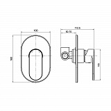 Смеситель "Koller Pool" ROUND Arc  для душа скрытого монтажа