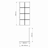 Душевая перегородка Wasserkraft Glan 90 х 200 см 66W39