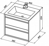 Тумба под раковину Aquanet Lino 60 белый матовый 00253901