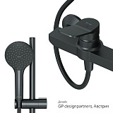 F42885A24  X-Joy набор 2в1: см-ль д/душа, верхний душ d 220 мм, ручн.душ 110 мм, 1 ф-ция, душевая шт