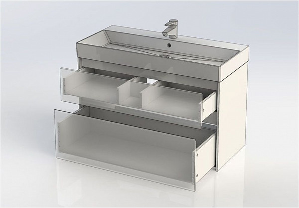 Тумба с раковиной Aquanet Бруклин 100 белый 00212599