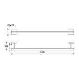 Полотенцесушитель одинарный, латунь, Edifice, IDDIS, EDISB10i49