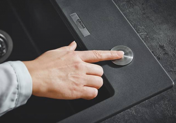 Сливной гарнитур для мойки GROHE 40986SD0 с нажимным механизмом, матовая нержавеющая сталь 