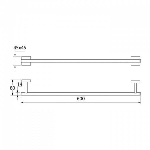 Полотенцесушитель одинарный, латунь, Edifice, IDDIS, EDISB10i49